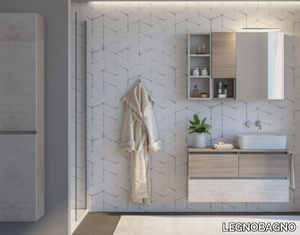 URBAN COMPONIBILE 12 - Wall-mounted vanity unit with drawers _ LEGNOBAGNO