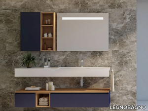 URBAN COMPONIBILE 16 - Wall-mounted vanity unit with drawers _ LEGNOBAGNO