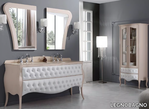 VANITY DUETTO 01 - Tufted double vanity unit with drawers _ LEGNOBAGNO