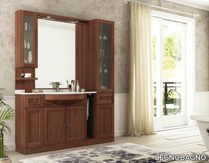 RETRÒ R208 - Floor-standing vanity unit with mirror _ LEGNOBAGNO