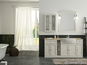 RETRÒ R210 - Floor-standing vanity unit with mirror _ LEGNOBAGNO