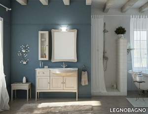 RETRÒ R216 - Floor-standing vanity unit with mirror _ LEGNOBAGNO