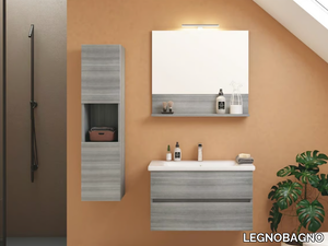 SOFT 09 - Wall-mounted vanity unit with drawers _ LEGNOBAGNO