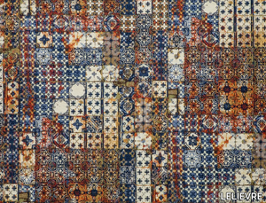 JEAN PAUL GAULTIER - AZULEJOS - Cotton upholstery fabric with graphic pattern _ LELIEVRE