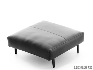 LX679 - Square leather pouf _ LEOLUX LX