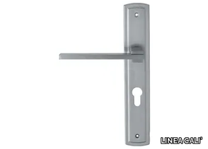 SLIM - Chromed brass door handle on back plate _ LINEA CALI'