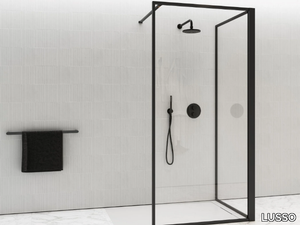 DESIGNO - KIT C - Modular glass Walk in shower with tray _ LUSSO