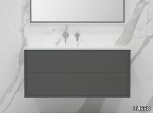 VOLINI - Resin Stone vanity unit with drawers with integrated washbasin _ LUSSO