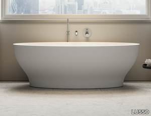 CALICE - Freestanding oval Resin Stone bathtub _ LUSSO