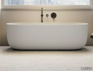 DESIGNO - Freestanding oval Resin Stone bathtub _ LUSSO