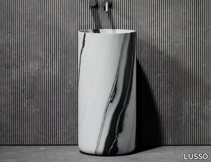 DESIGNO - Freestanding round marble washbasin _ LUSSO