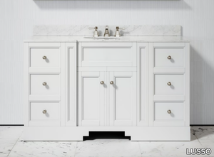 EATON - Single wooden vanity unit with doors with drawers _ LUSSO