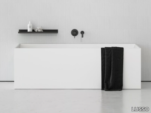 ETHOS - Freestanding rectangular Resin Stone bathtub _ LUSSO