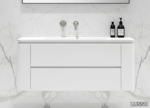 FONTANE - Wall-mounted wooden vanity unit with doors with drawers _ LUSSO