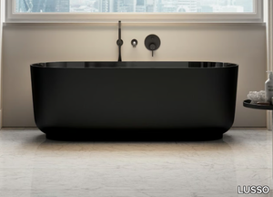 HUTTON - Freestanding oval Resin Stone bathtub _ LUSSO