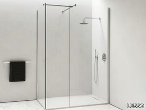 INFINITY - KIT B - Corner glass Walk in shower with tray _ LUSSO