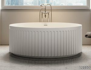 JADORE III - Freestanding oval round Resin Stone bathtub _ LUSSO