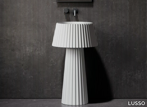 LAMP - Freestanding round Resin Stone washbasin _ LUSSO