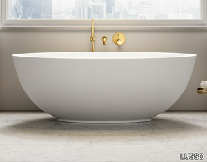 MARDAN - Freestanding oval Resin Stone bathtub _ LUSSO