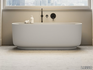 MASTELLO - Freestanding oval Resin Stone bathtub _ LUSSO