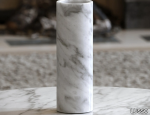 MORETTI - Handmade round Carrara marble vase _ LUSSO