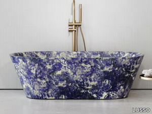 MUSE - Freestanding oval Sodalite bathtub _ LUSSO
