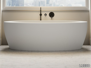 OCEAN - Freestanding oval Resin Stone bathtub _ LUSSO