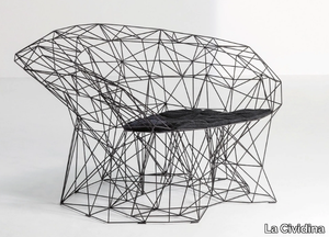 FILINEA - Steel armchair with armrests _ La Cividina