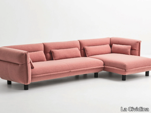 NAP - Fabric sofa with chaise longue _ La Cividina