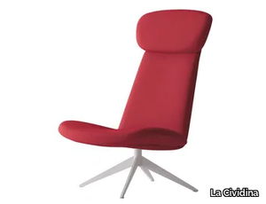 MYPLACE - Swivel fabric armchair with headrest _ La Cividina