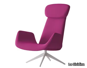 MYPLACE - Swivel fabric armchair with armrests _ La Cividina