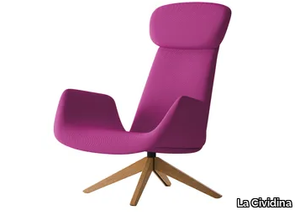 MYPLACE - Swivel fabric armchair with armrests _ La Cividina