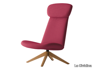 MYPLACE - Swivel fabric armchair with headrest _ La Cividina