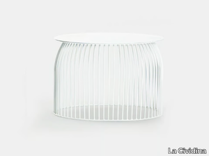 TURI TURI - Round low steel bistro side table _ La Cividina