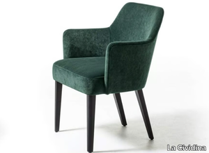 VELOUR - Fabric chair with armrests _ La Cividina