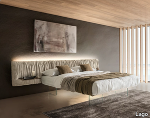 AIR REPLIS - Double bed with upholstered headboard _ Lago