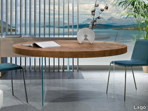 AIR WILDWOOD - Round wooden table _ Lago