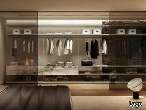 AIR - 1469 - Wood and glass walk-in wardrobe _ Lago