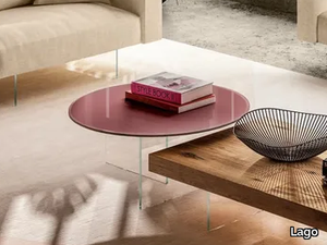 AIR GLASS - Round coffee table _ Lago