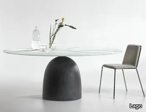 JANEIRO XGLASS - Round glass table _ Lago