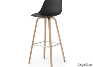 MIUNN - High multi-layer wood stool with back _ Lapalma