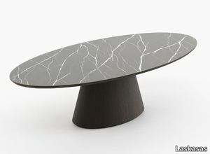 KELLY - Oval marble dining table _ Laskasas