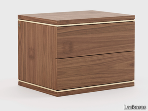 DUANE - Walnut bedside table with drawers _ Laskasas