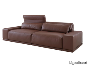 GRAND ANGLE - 2 seater leather sofa with headrest _ Ligne Roset