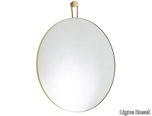 SPERL - Round framed wall-mounted glass and steel mirror _ Ligne Roset