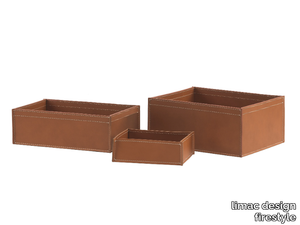 SONIA - Bonded leather storage box _ limac design firestyle