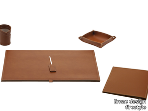 ARISTOTELE 5 PZ - Bonded leather desk set _ limac design firestyle