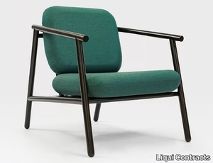 FRANCIS - Armchair in fabric and steel with armrests _ Liqui Contracts