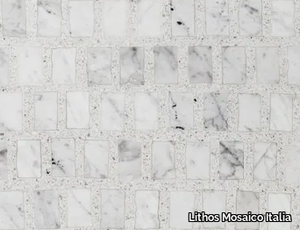 OMAGGIO A SCARPA - BIANCO CARRARA - Marble grit flooring _ Lithos Mosaico Italia