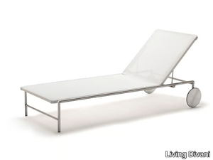 SALE - Fabric sun lounger with castors _ Living Divani